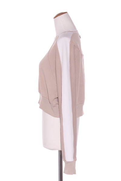 LORNA JANE - Crop sweater - Beige/white stripe! 14
