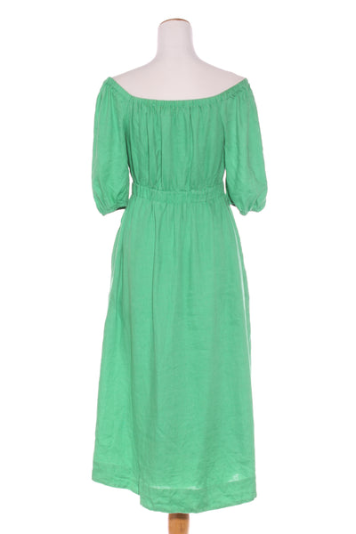 FOREVER NEW - Linen spring green midi dress! 10