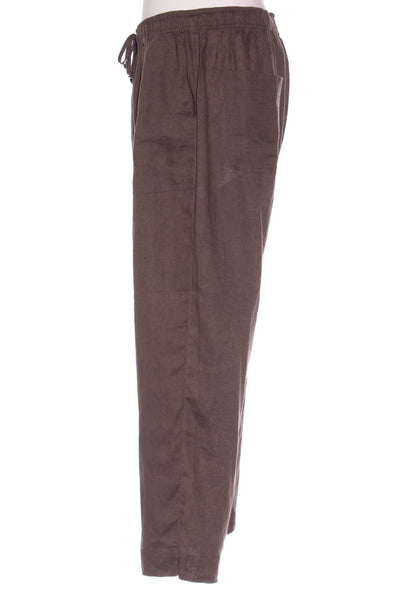 VERGE (LN) Capri linen 7/8th pant - Khaki! 14