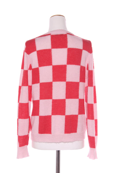 TUESDAY - Mohair + wool knit - Pink/red check! 12