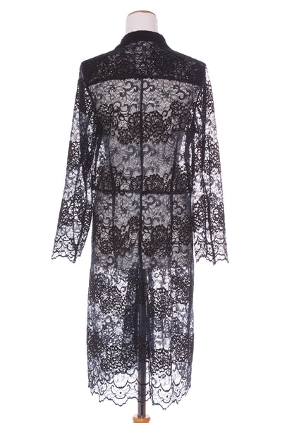 GANNI (LN) "Parker lace" navy + black shirt dress/duster! 14