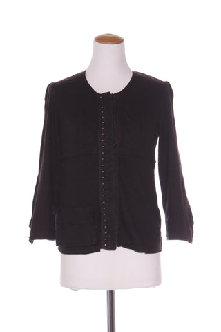 VERGE - Linen wool hook & eye detail jacket! 10