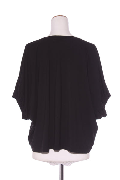MINERAL - Elastic sleeve batwing top - Black! 14-16