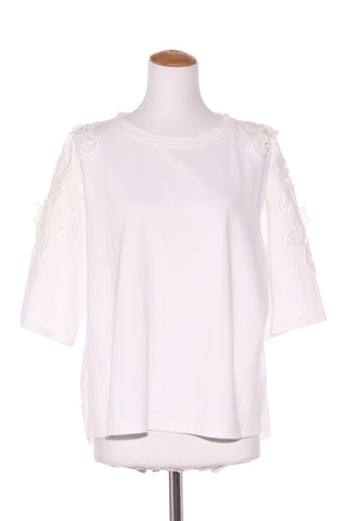 TOBY - Lace applique detail top - White! 14