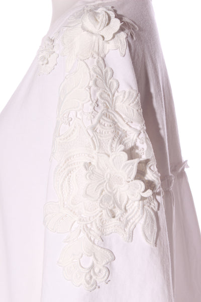 TOBY - Lace applique detail top - White! 14