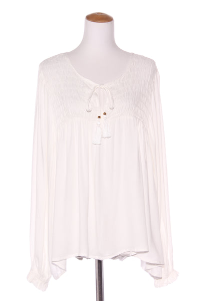 CAPTURE - Shirred detail viscose blouse - Ivory! 16