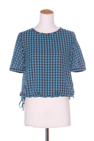 SYLVESTER - Blue check cotton top! 6-10
