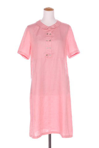 GRAE COVE (LN) Pink linen peterpan collar dress! 10