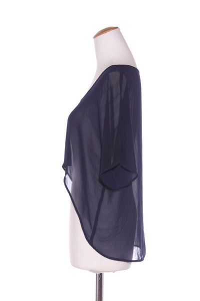 NYNE (NZ) Navy chiffon hi low layering top! 16