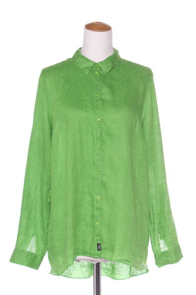 DIDI - Parrot green linen shirt! 14-16