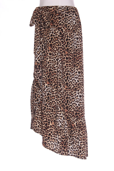 DECJUBA - Animal print faux wrap ruffle skirt! 12