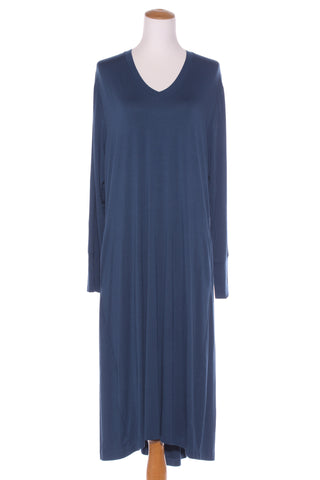 ESPLANADE (LN) 'V' neck viscose midi dress + pockets! 16