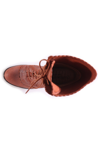 DKODE - Victorian leather boots - Brick red! 7.5