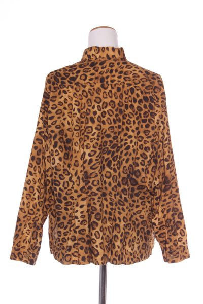 TCD - Tailored cotton leopard print shirt! 18-20