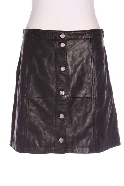 IRO Paris "Gem" button front lamb leather mini skirt! 14