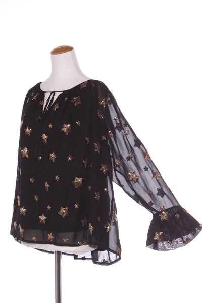 AUGUSTINE - Gold sequin star blouse! 12