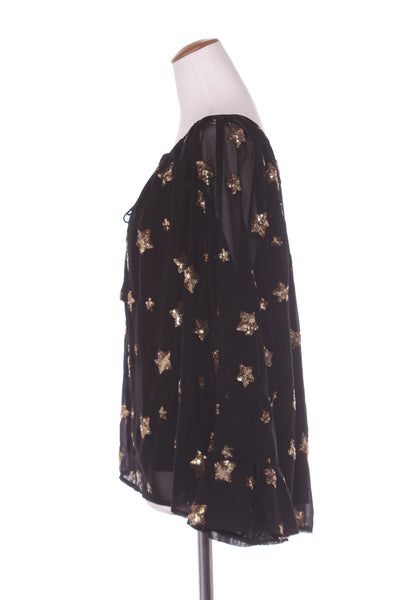 AUGUSTINE - Gold sequin star blouse! 12