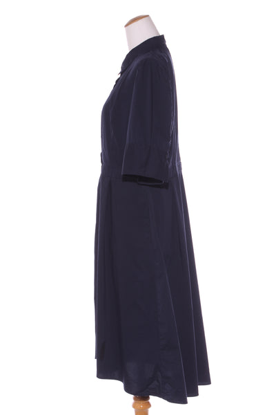 JACQUI.E - Pleated navy shirt dress! 18