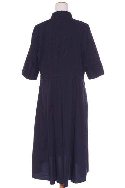 JACQUI.E - Pleated navy shirt dress! 18