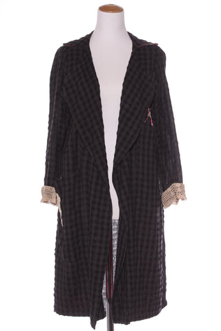 LACE by Donelle Scott (NZ) Wool check duster! 10-14