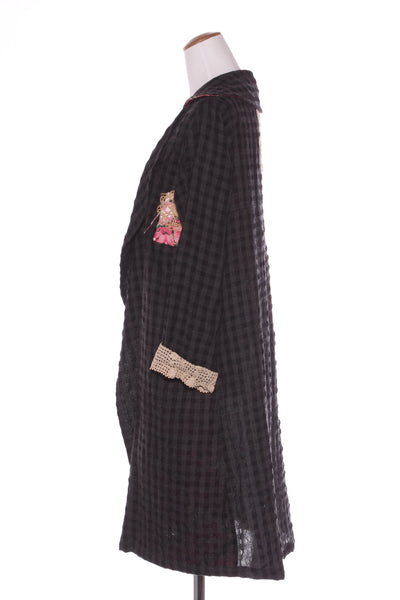 LACE by Donelle Scott (NZ) Wool check duster! 10-14