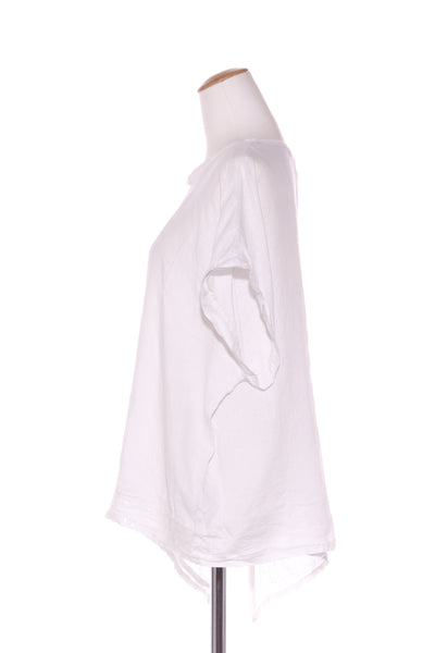 BLACKSTONE - Sequin trim angled hem linen top! 16