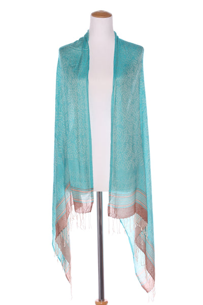 GET WRAPPED - Pashmina? soft turquoise scarf/shall!