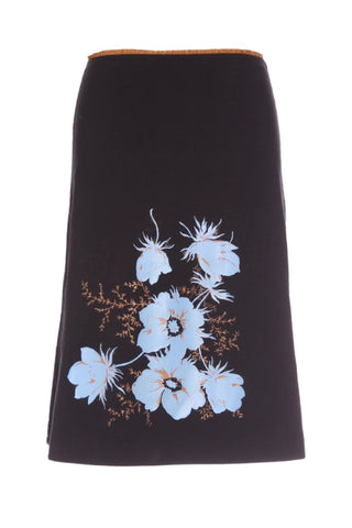 SILK ROAD (NZ) Vintage floral print A-line skirt! 10