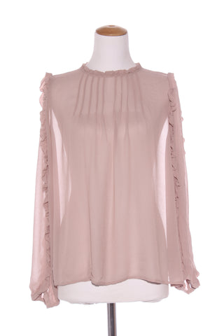 MAX - Mushroom pink ruffle blouse! 10-12