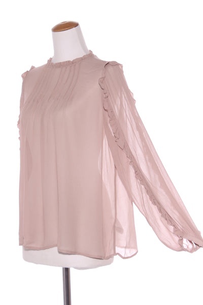 MAX - Mushroom pink ruffle blouse! 10-12