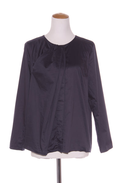 COS - Pleat detail cotton shirt - Navy! 14