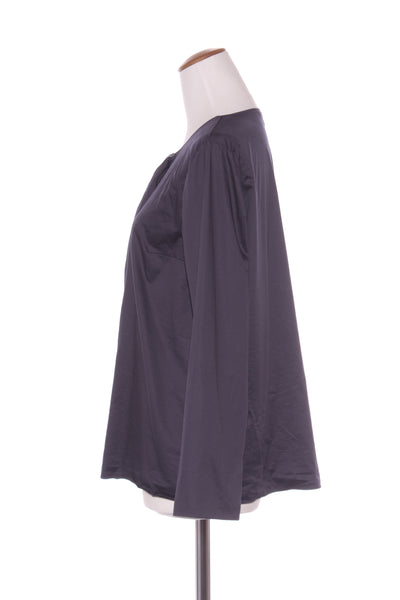 COS - Pleat detail cotton shirt - Navy! 14