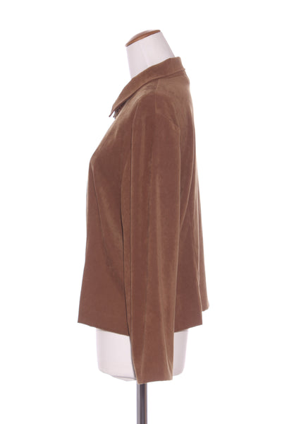 BRIGGS - Vintage faux suede jacket - Ochre! 14-16