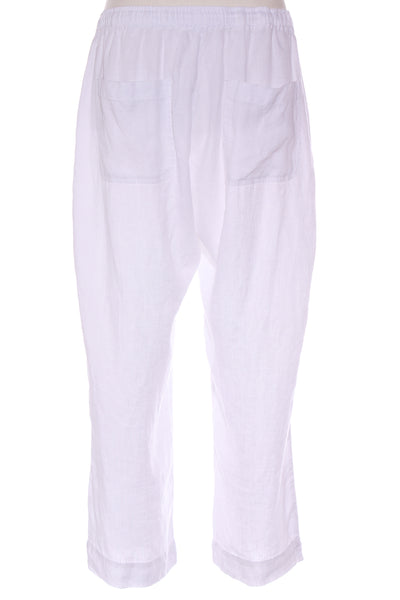 VERGE (LN) Capri linen 7/8th pant - White! 14