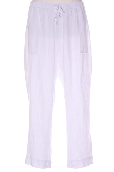 VERGE (LN) Capri linen 7/8th pant - White! 14