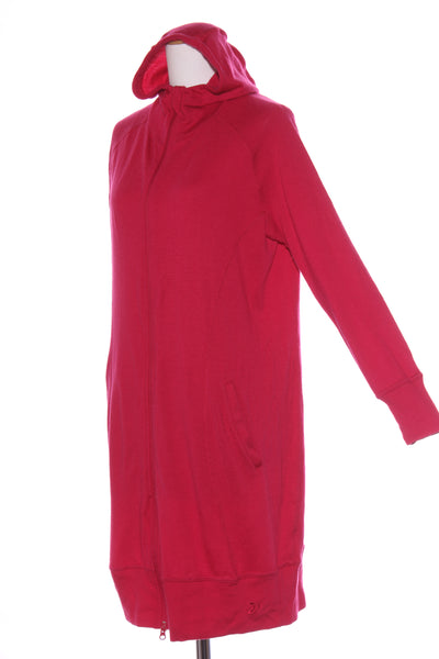 ISOBAR - Hooded merino cardi - Cerise pink! 16