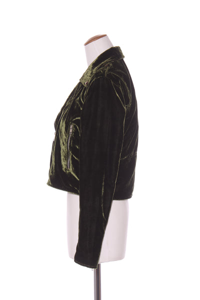 FREE PEOPLE (LN) Velvet moto jacket - Moss! 10