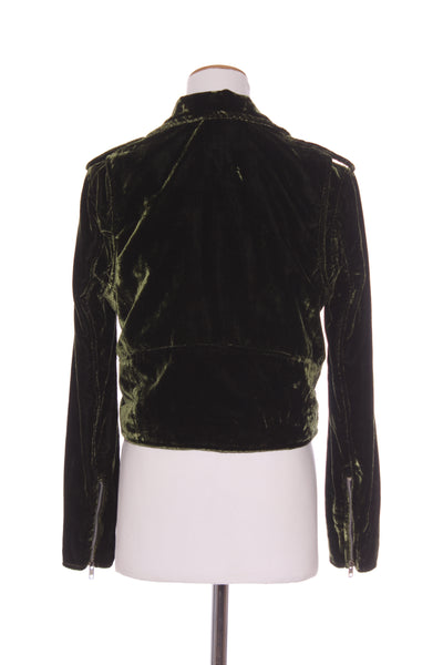 FREE PEOPLE (LN) Velvet moto jacket - Moss! 10