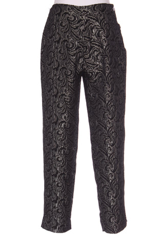 WALLIS (NZ) Vintage metallic brocade pant - Silver! 8-10
