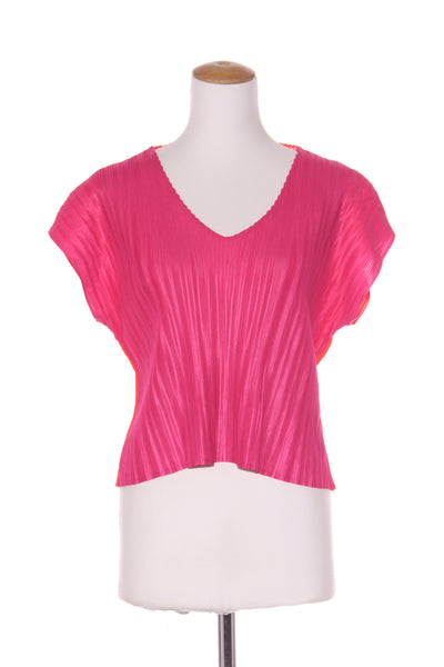 GORMAN - Micro pleat pink and orange top! 14
