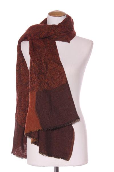 Quality soft wool shawl/scarf - Earthy tones!