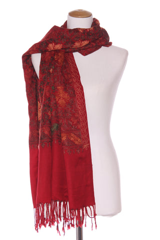 R.K.K - Heavy embroidered Kashmiri pashmina shawl!