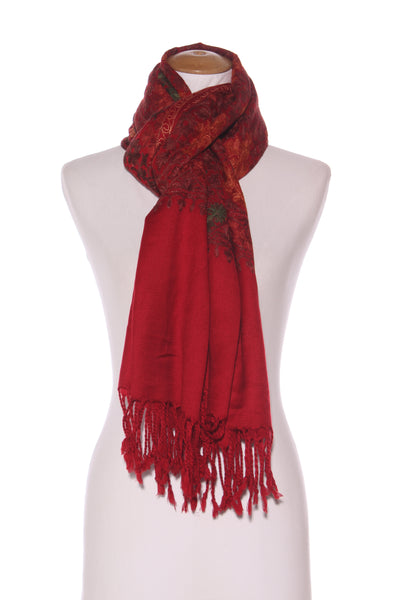 R.K.K - Heavy embroidered Kashmiri pashmina shawl!