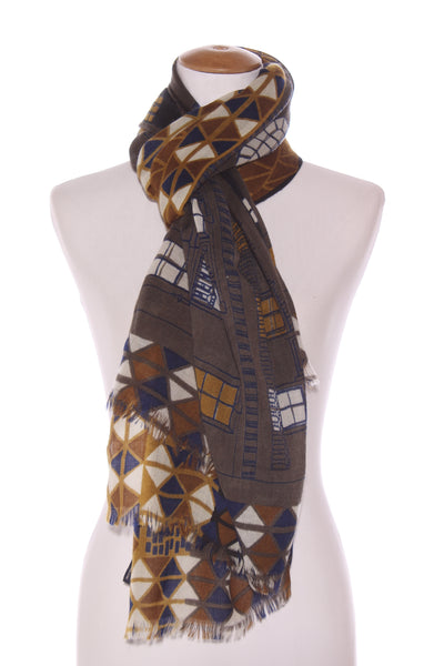 İNOUÏTOOSH - Quality fine wool paris building print scarf!