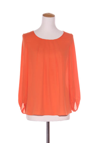 URBAN RENEWAL - Orange pleat neckline blouse! 10