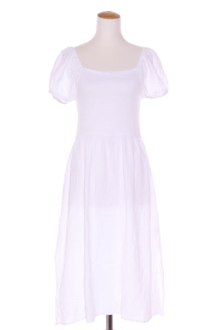 SASS - Textured cotton puff sleeve midi dress! 10