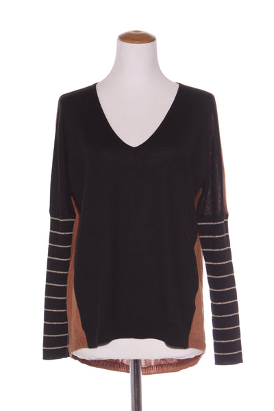AUGUSTINE - Merino jumper - Black/tan/gold stripe! 12