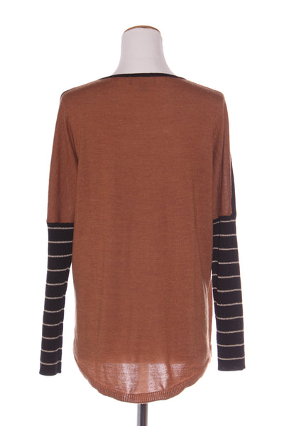AUGUSTINE - Merino jumper - Black/tan/gold stripe! 12