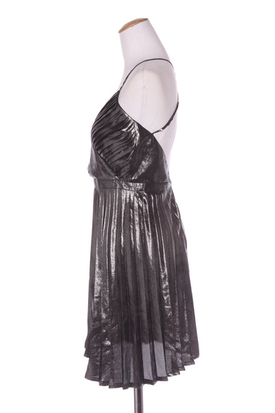 RUBY (NZ) Pewter pleat mini dress! 10
