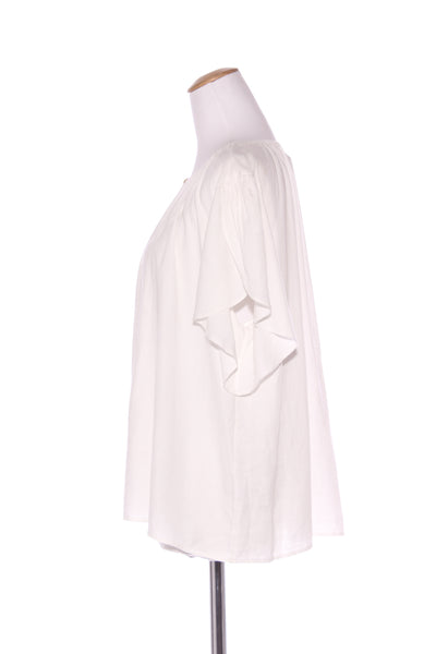 KNEWE (LN) Linen cotton flutter sleeve top! 16